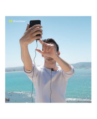 Mic 2-Person Compact OLED Touchscreen Digital Wireless Microphone with Two Condenser Lavalier Microphones bundle