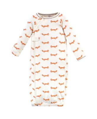 Full-Zip Natural Cotton Sleep Gown