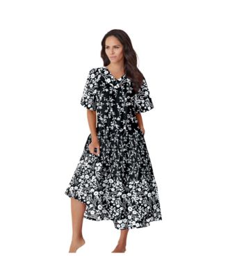 Plus Size Only Neccessities Tiered Print Lounger