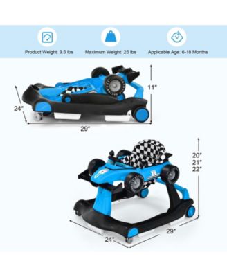 Kids 4-in-1 Foldable Activity Push Walker with Adjustable Height