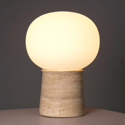 Neptune 12" LED Table Lamp with Natural Stone Base