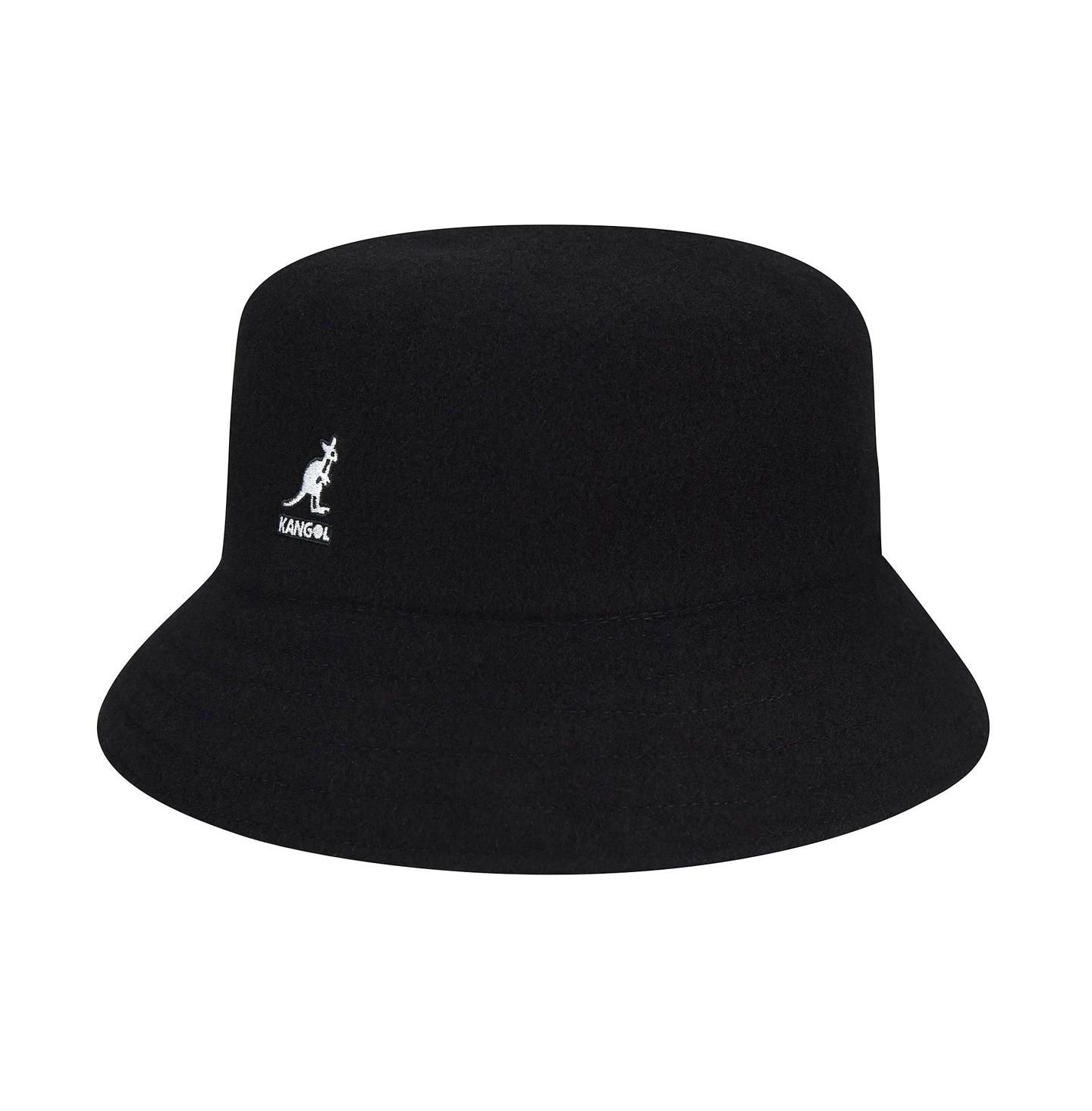 Мужская панама Kangol Wool Lahinch Bucket Hat, цвет: Чёрный — фото 1