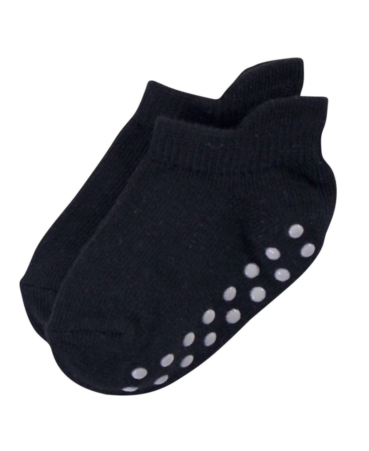 Touched by Nature Baby Girls Baby Organic Cotton Socks with Non-Skid Gripper for Fall Resistance,- Pink Black
