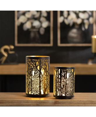 Set of 2 Elegant Candle Holders - Stylish Home Decor Accents