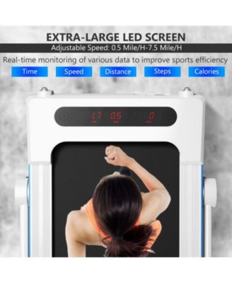 2.25 HP 3-in-1 Folding Treadmill with Table Speaker Remote Control