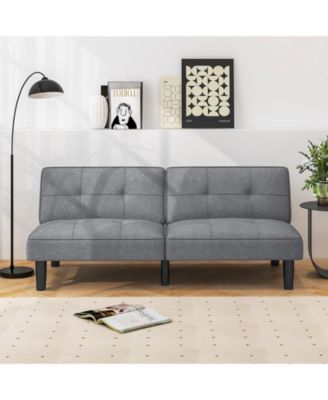 Convertible Folding Futon Sofa Bed with 6-Position Adjustable Backrest