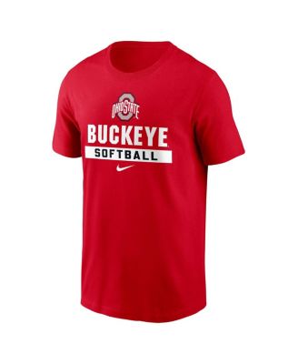 Men's Scarlet Ohio State Buckeyes Softball T-Shirt
