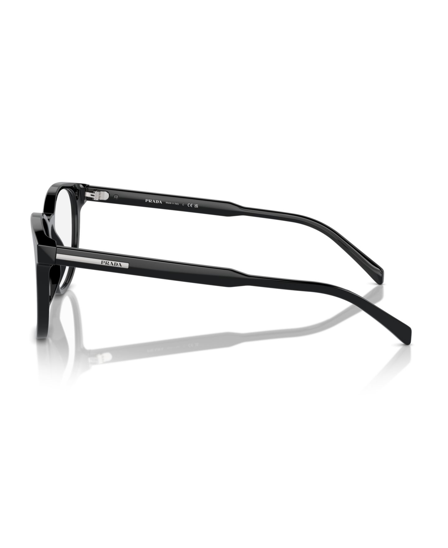 Мужские очки PRADA Man Panthos Plastic PR A15V Eyeglasses, цвет: Чёрный — фото 4