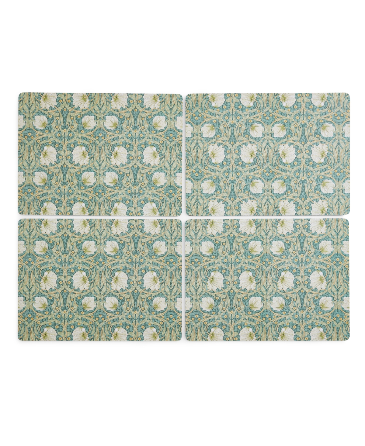 Spode Morris & Co. Pimpernel Placemats, Set Of 4 In Green