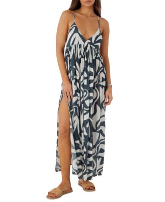 O'Neill - Juniors' Saltwater Essentials Printed Maxi Cover-Up Dress