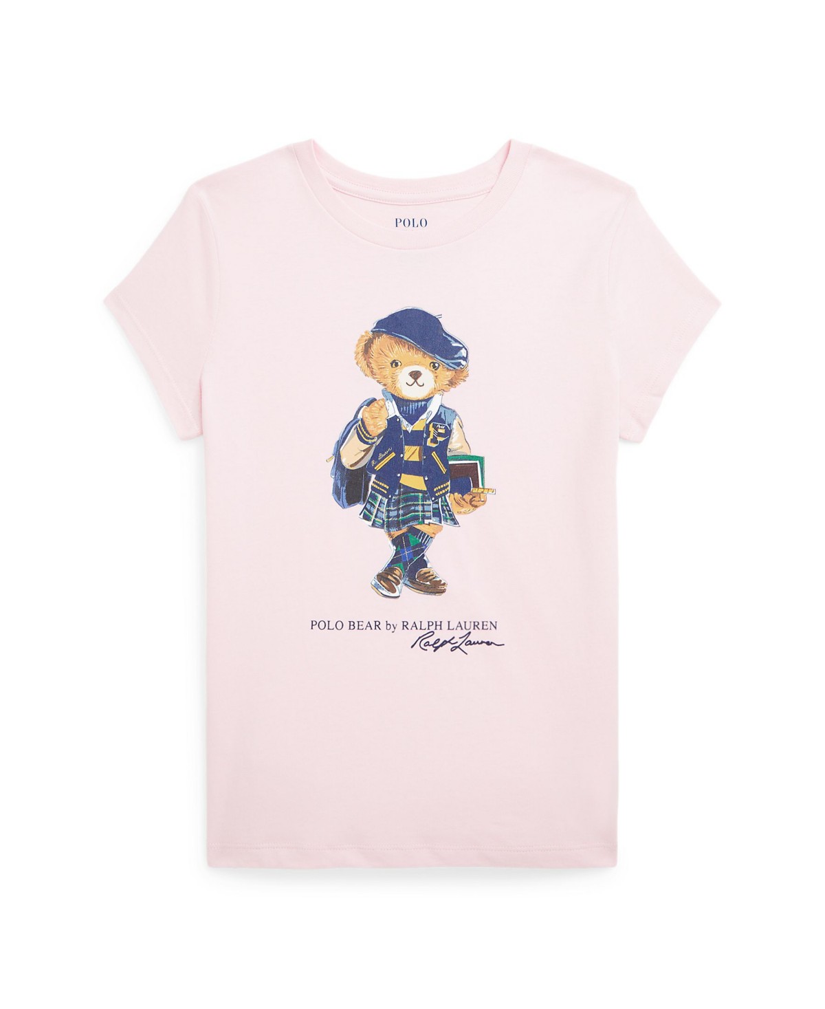 Детские Polo Ralph Lauren Big Girls Polo Bear Cotton Jersey Tee — фото 1