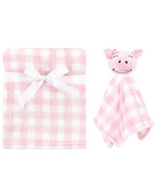 Girls Plush Blanket with Security Blanket