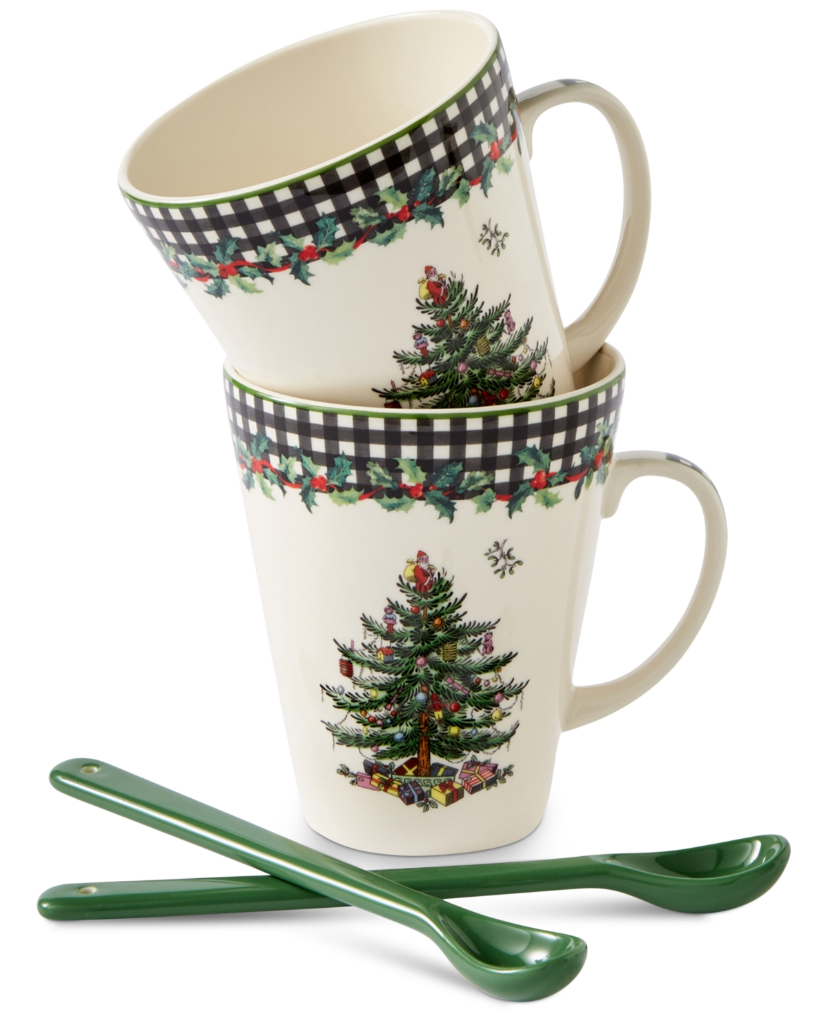 Spode Christmas Tree 2024 Annual 4 Pc. Mug & Spoon Set, Exclusively at Macy's