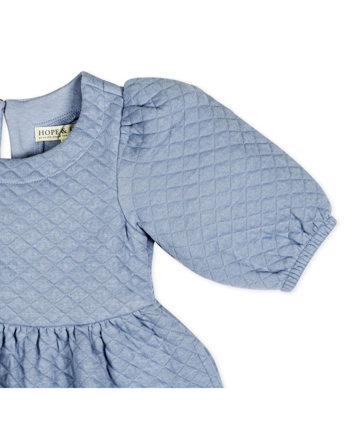 Hope & Henry Baby Girls Quilted Puff Sleeve Dress