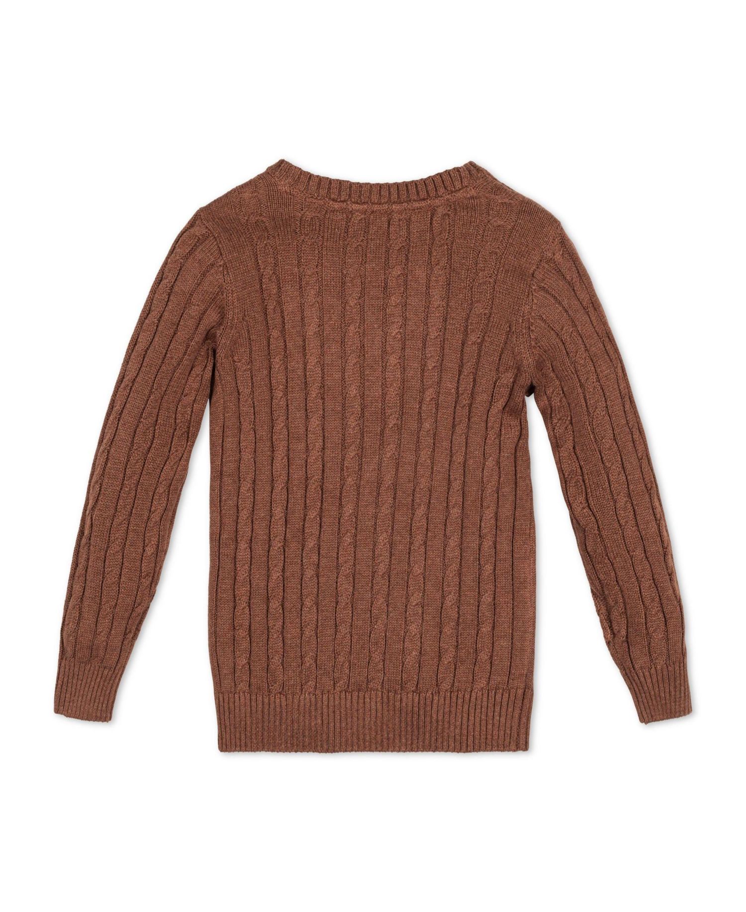 Baby Boys Hope and Henry Long Sleeve Fine Gauge Cable V-Neck Sweater