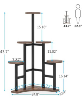 Corner Plant Stand Indoor, 6 Tiered Plant Shelf Flower Stand, Tall Multiple Potted Plant Holder Rack Planter Organizer