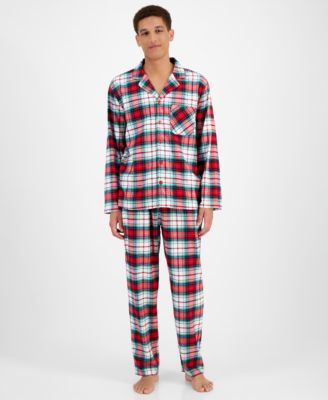 Holiday Lane Men s Winterton Plaid Notch Collar Matching Family Pajamas Set Created for Macy s Macy s