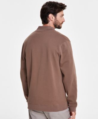 Men's Piqu&eacute; Knit Bomber Jacket, Created for Macy's