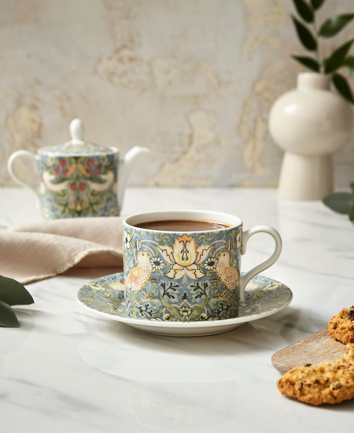 Spode Morris & Co. Teacup & Saucer Set