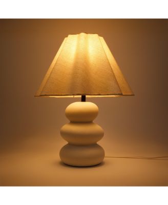Kelsey 17.5" LED Bohemian Table Lamp with Ceramic Base