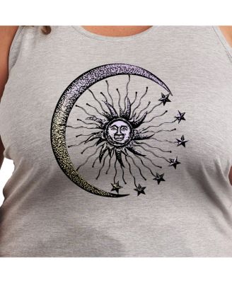 Sun Moon Plus Size Graphic Tank