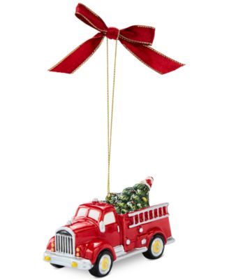 Spode - Christmas Tree Fire Truck & Tree Ornament
