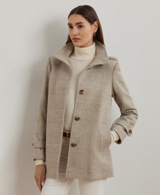 コート LAUREN RALPH LAUREN Woman Coat Beige 297967121 270 Lauren Ralph Lauren Women's Hooded A-Line Coat - Macy's