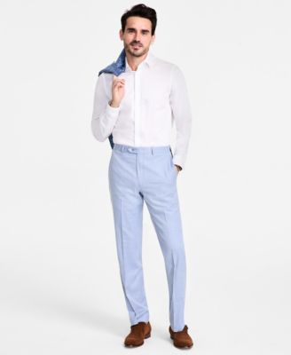 Michael Kors - Men's Classic-Fit Sharkskin Dress Pants