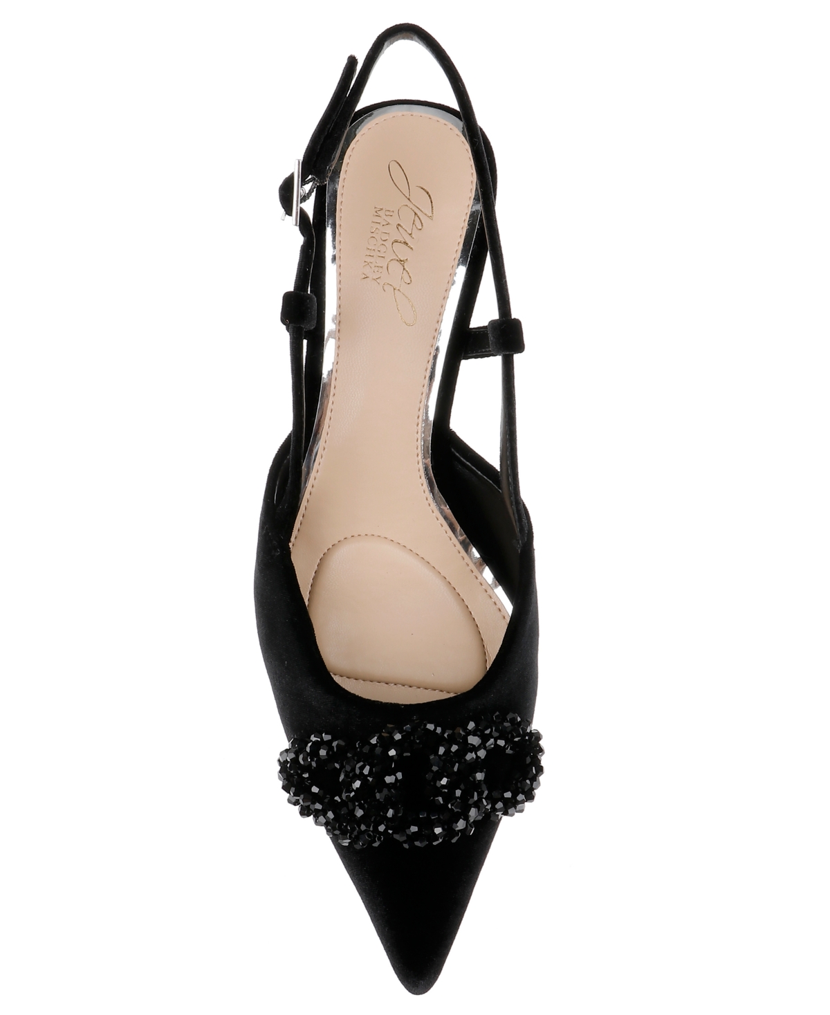 Jewel Badgley Mischka Tabitha Slingback Kitten Heel Pump In Bordeaux Velvet