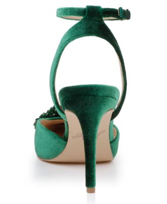 Jewel Badgley Mischka Women's Tailynn Ornamented Ankle Strap Pumps