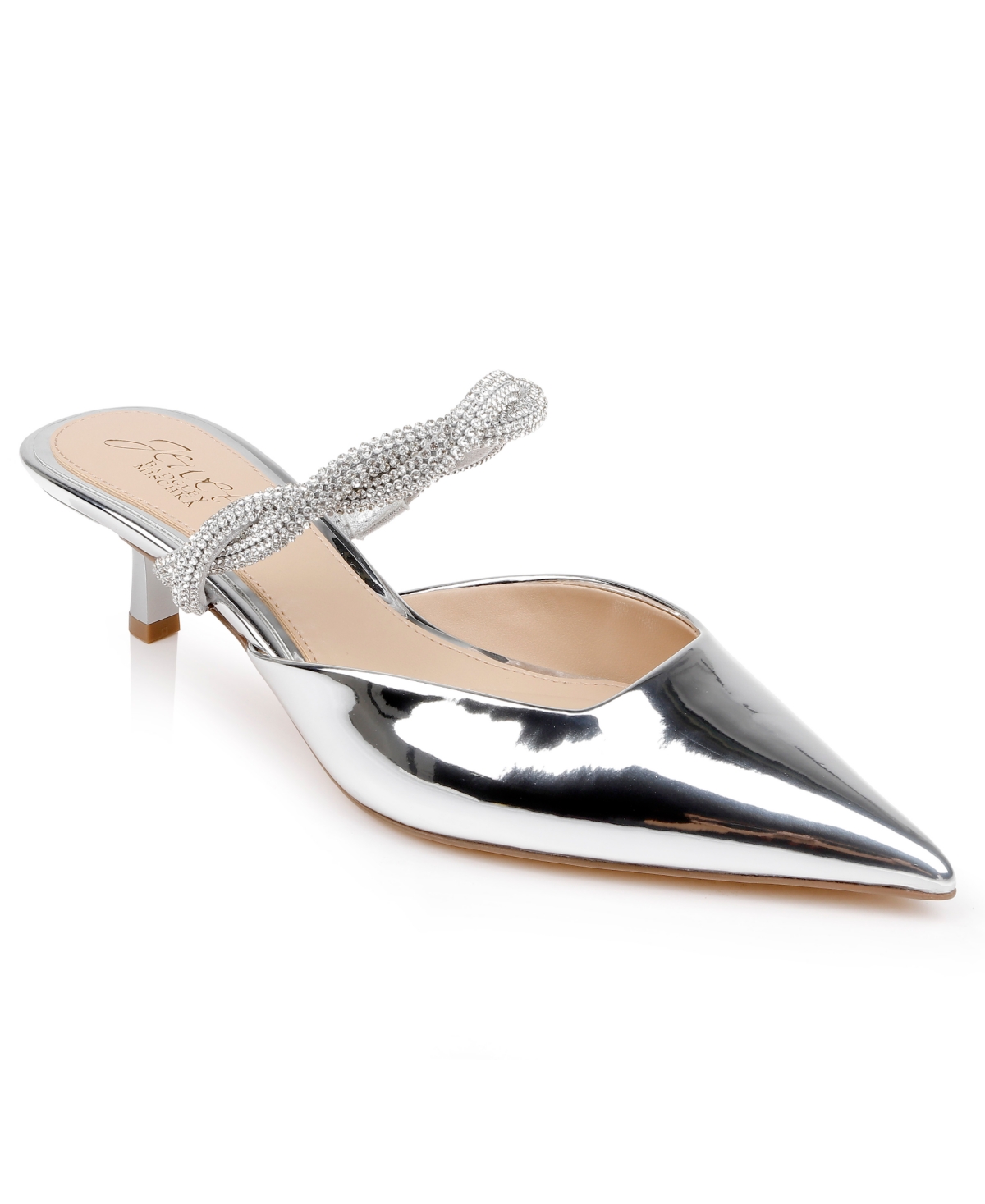 Jewel Badgley Mischka Women's Tiffani Evening Mules In Silver Metallic