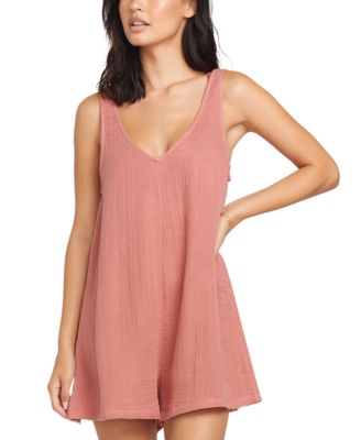 Volcom - Juniors' Hang Loose Romper Swim Cover-Up