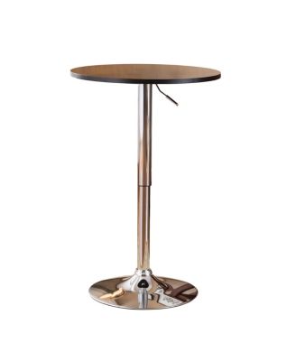 Adjustable Wood and Metal Bar Table
