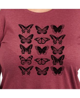 Butterfly Grid Plus Size Graphic Tee