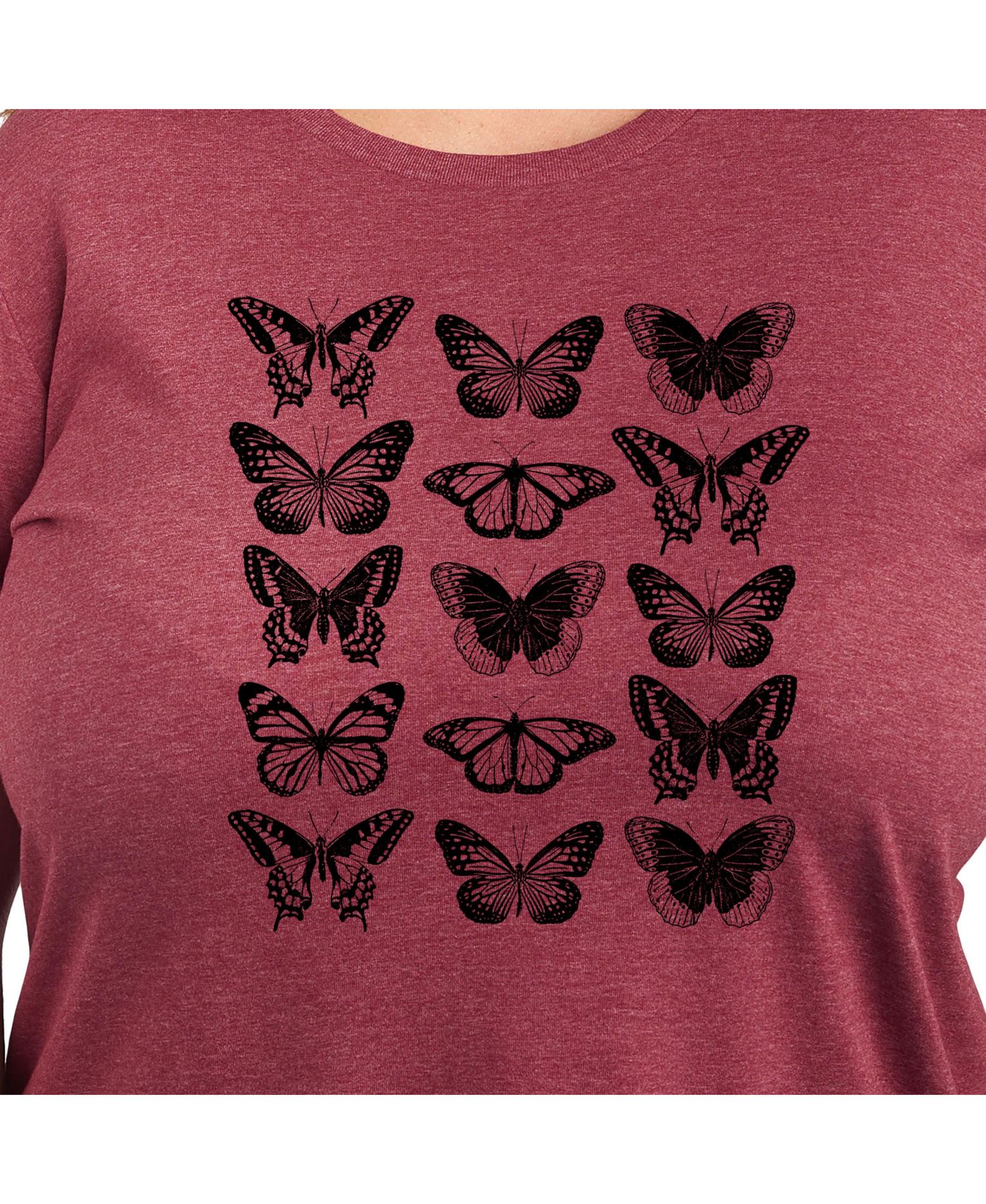 Butterfly Grid Plus Size Graphic Tee