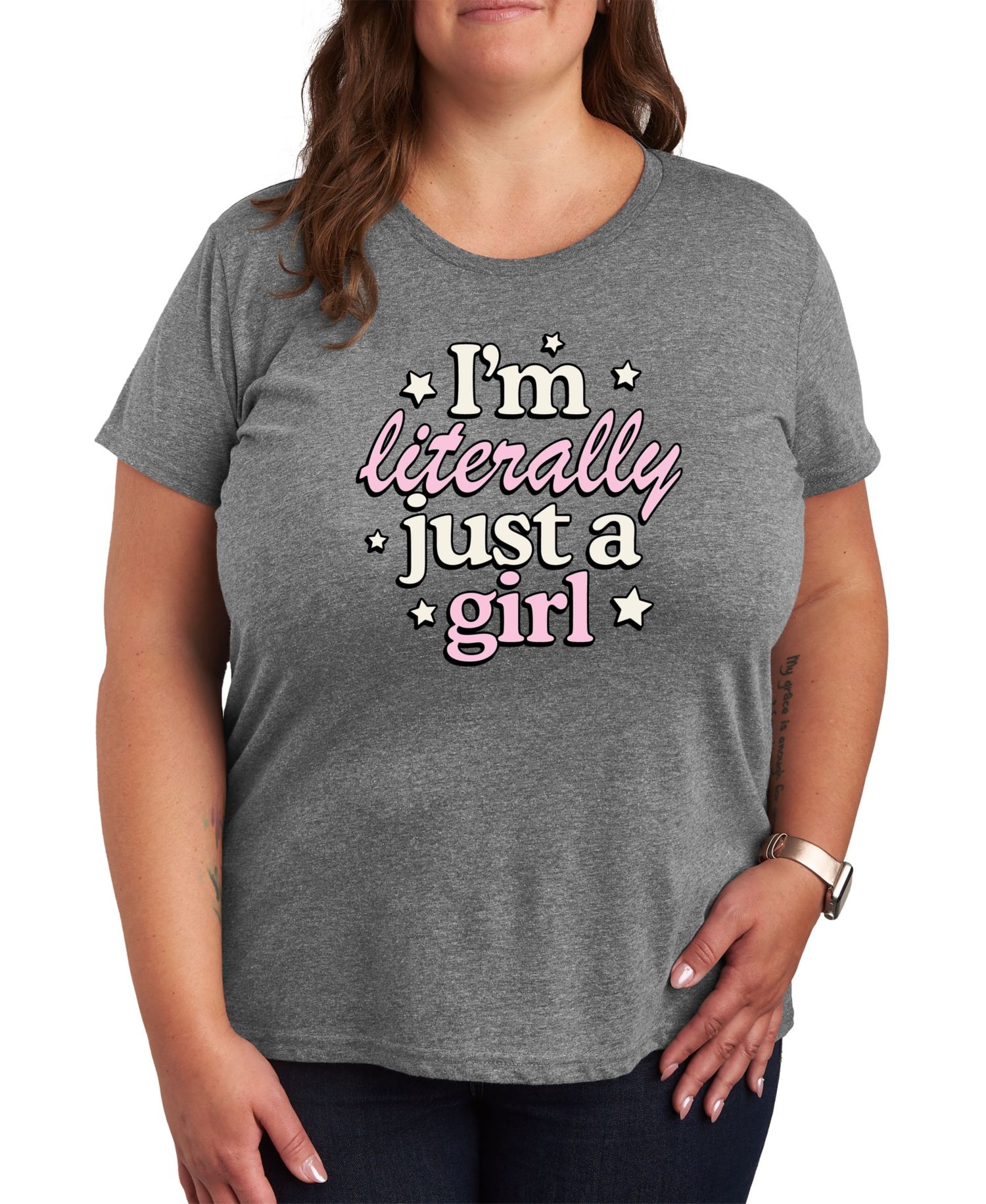 Just a Girl Plus Size Graphic Tee