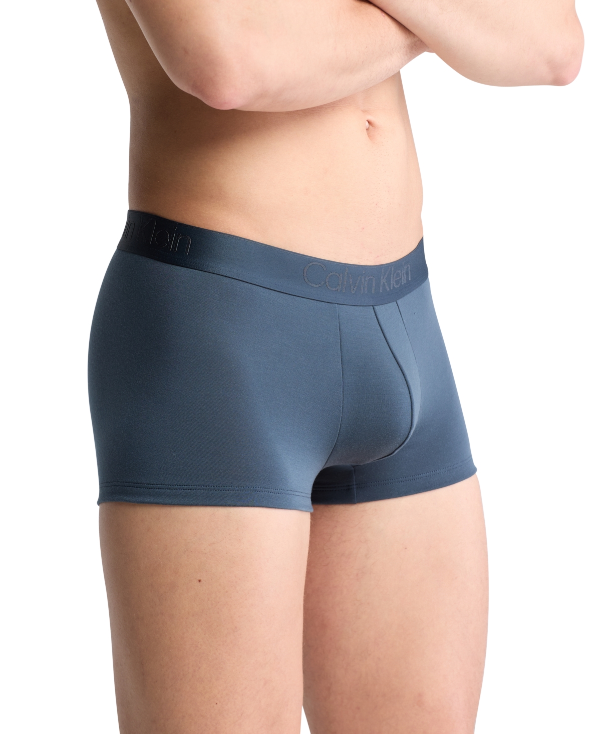 Calvin Klein Men's 3-PkMicrofiber Low Rise Trunk Underwear - Black, Blue, White