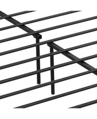 Queen Bed Frame with 2-Tier Storage Headboard and Charging Station - Full/Queen