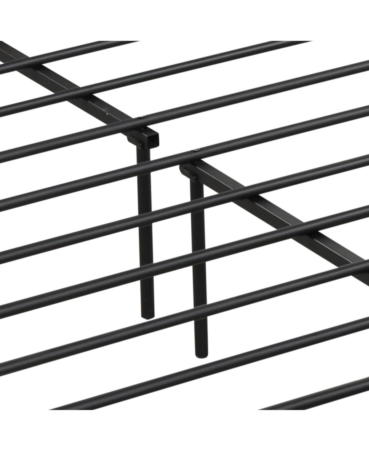 Queen Bed Frame with 2-Tier Storage Headboard and Charging Station