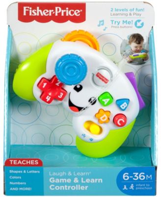 Fisher-Price Laugh Learn Game Learn Controller Musical Baby Toy with Lights, Green