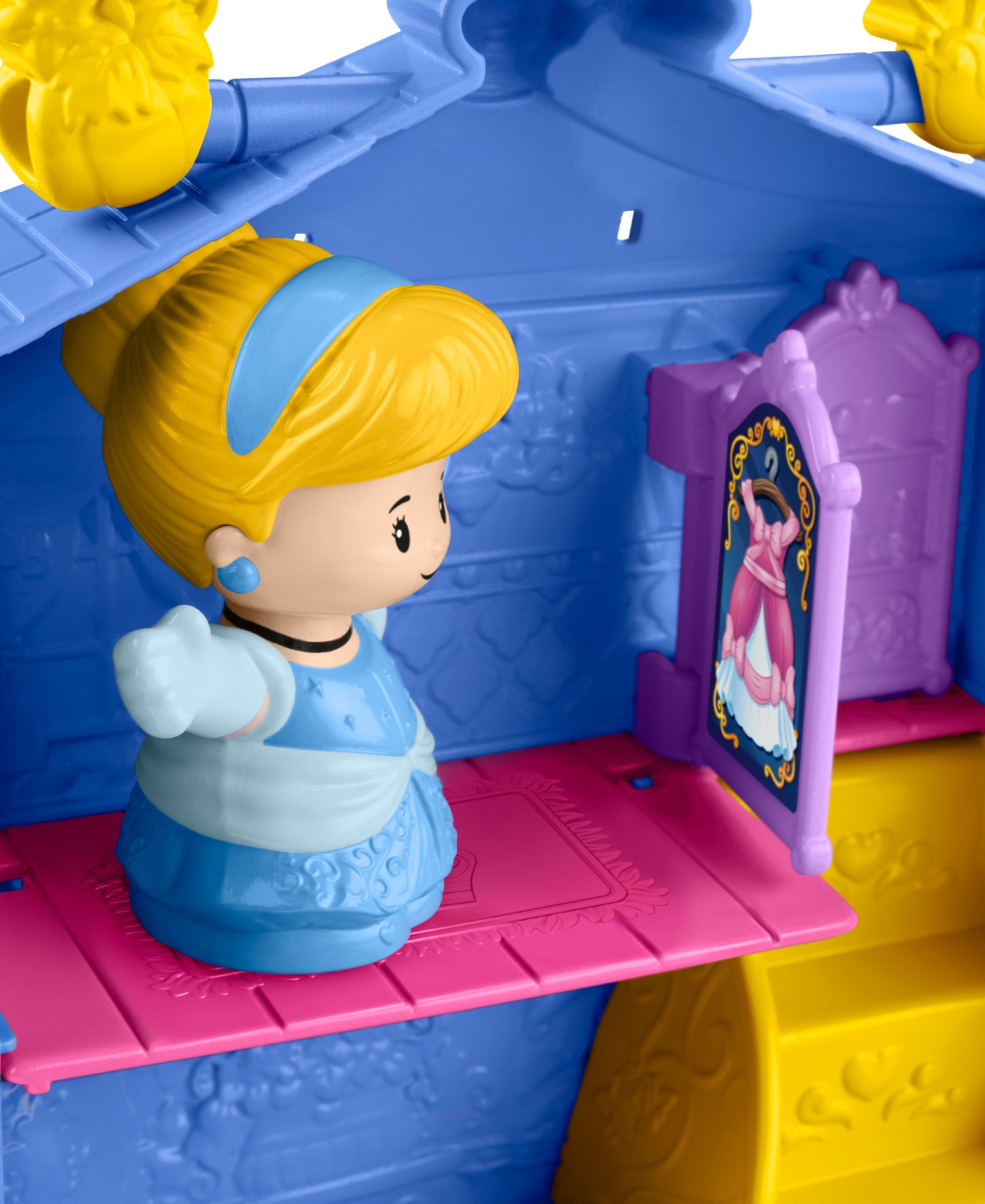 Little People Disney Princess Cinderella On-the-go Playset For Toddler Pretend Play, 2 Figures In Multi-color