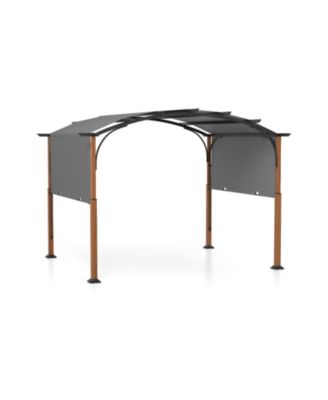 Outdoor Retractable Pergola with Retractable Canopy for Patio