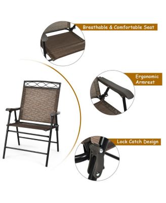 Patio Dining Set with Patio Folding Chairs and Table