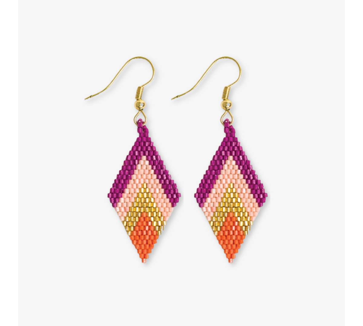 Ink + Alloy Zelda Diamond Shaped Drop Earrings - Jaipur