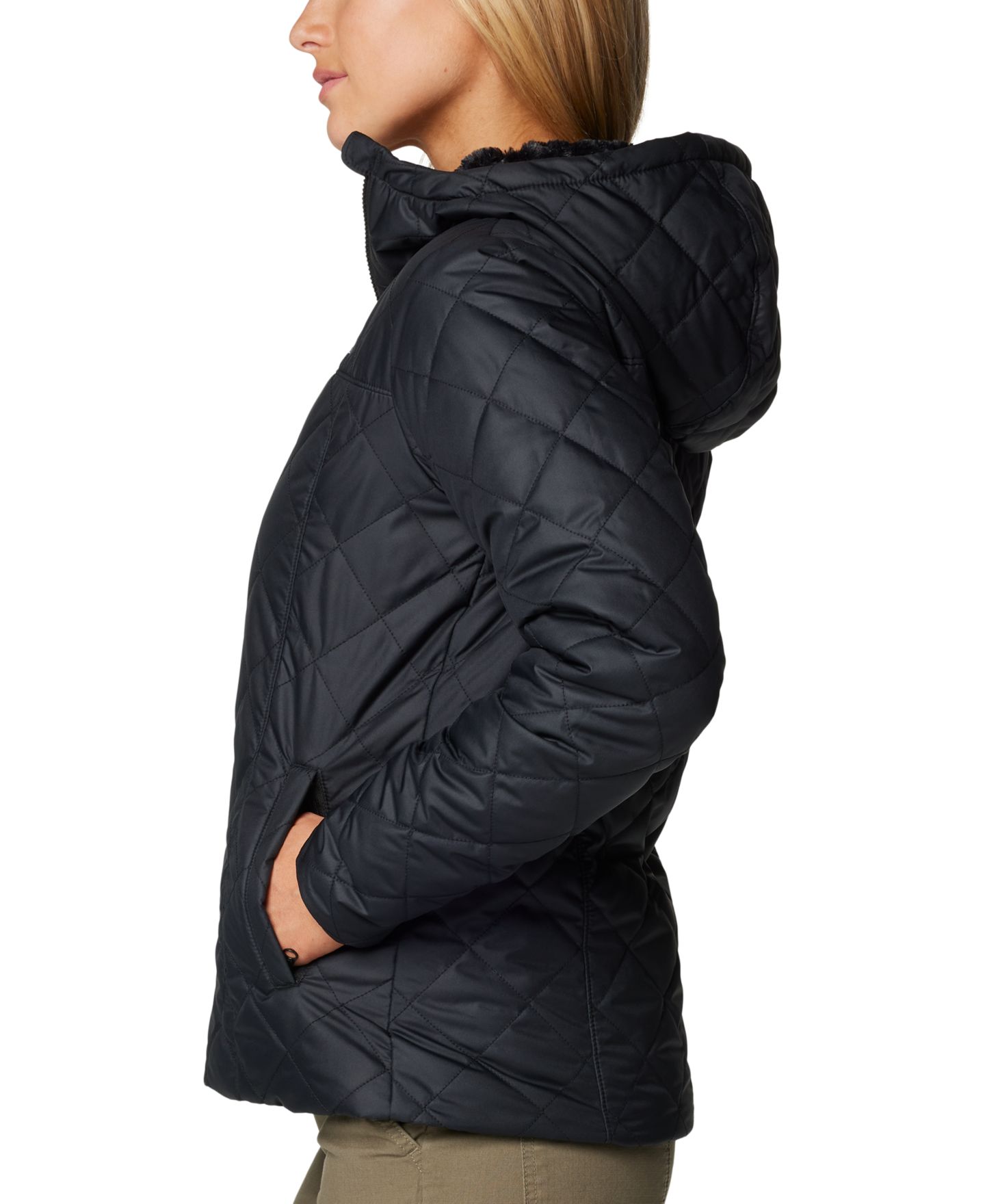 Женская куртка Columbia Copper Crest II Quilted Hooded, цвет: Чёрный — фото 3