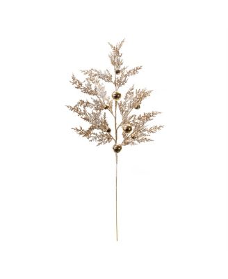 Set of 2 Sleigh Bell and Pine Sprays – Ideal for Holiday and Seasonal Decor