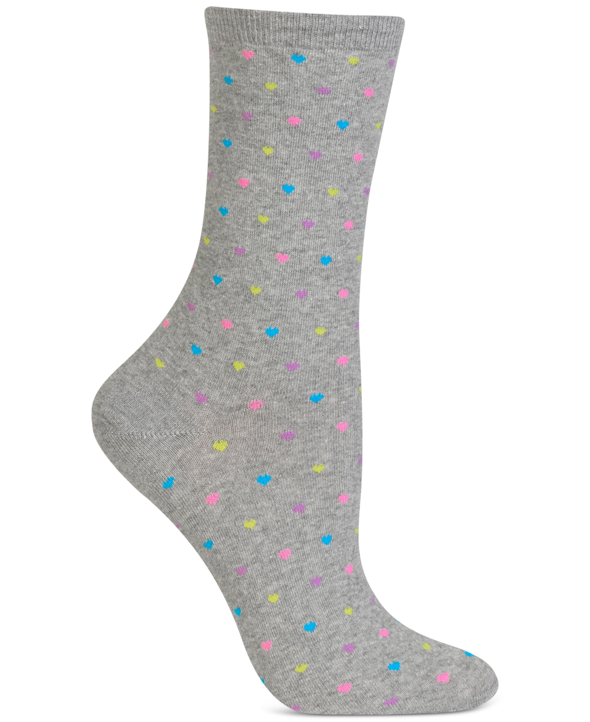 Hot Sox Women's Tiny Hearts Fashion Crew Socks