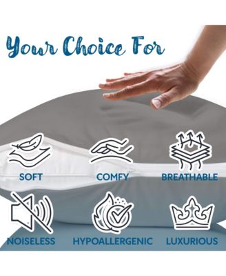  Queen Size Waterproof Pillow Protector with Zipper (4 Pack)