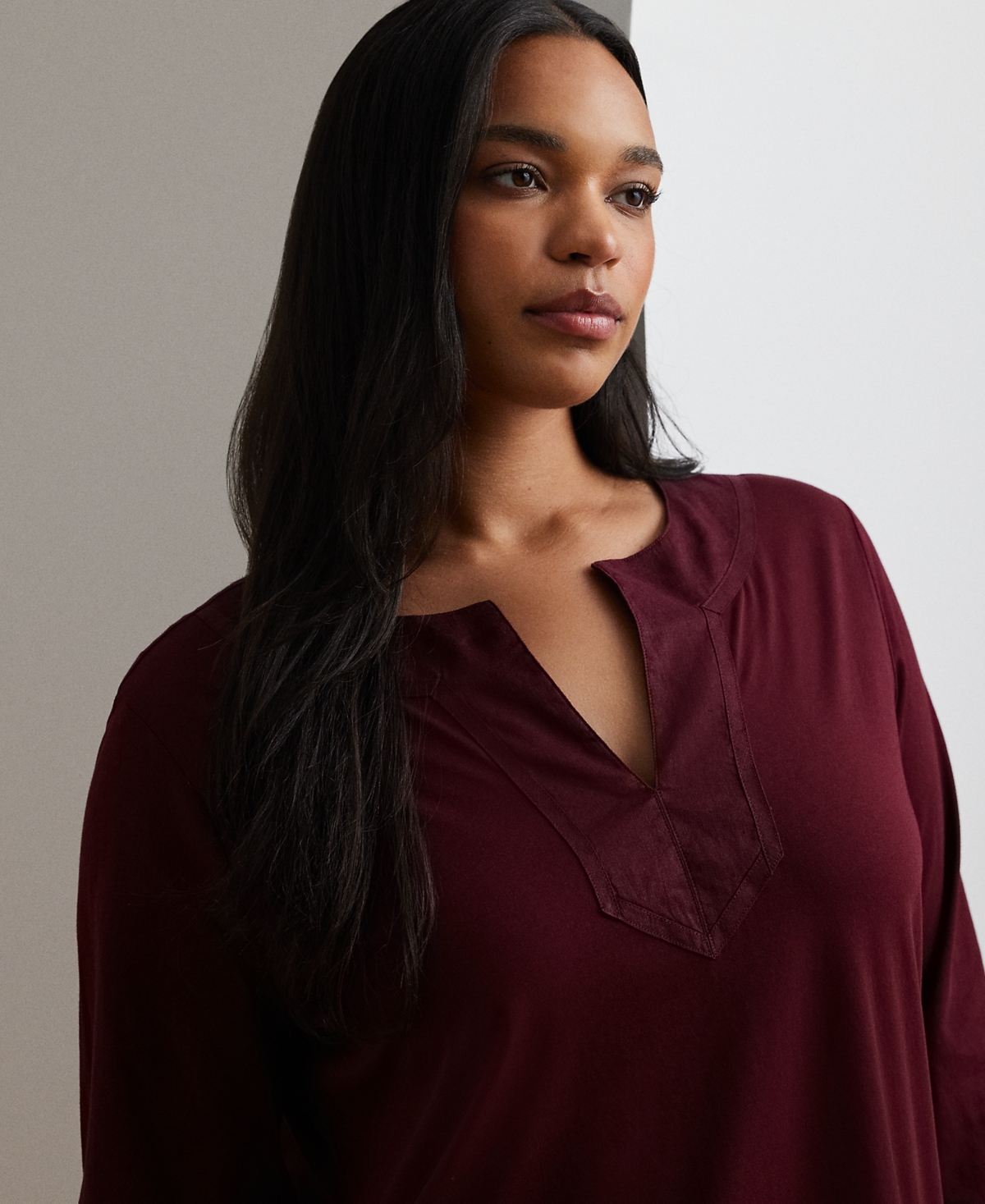 Lauren Ralph Lauren Plus Size 3/4-Sleeve Tunic