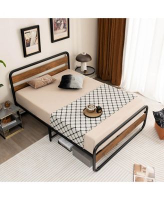 Arc Platform Bed with Headboard and Footboard